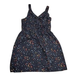 Great outdoor dress, navy with multi color confetti design